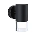 Paulmann LED Bad-Wandleuchte KAME, IP44, zylindrisch, 1-flammig, 5W 3000K 320lm, Acryl / Metall, signalschwarz