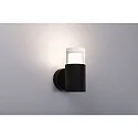 Paulmann LED Bad-Wandleuchte KAME, IP44, zylindrisch, 1-flammig, 5W 3000K 320lm, Acryl / Metall, signalschwarz