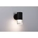 Paulmann LED Bad-Wandleuchte KAME, IP44, zylindrisch, 1-flammig, 5W 3000K 320lm, Acryl / Metall, signalschwarz