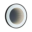 Paulmann mirror with lighting MIRO 3D LED INFINITY round, tunable white IP44, black matt dimmable
