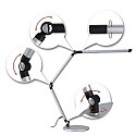 Paulmann desk lamp FLEXBAR CCT Switch, adjustable, with touch dimmer IP20, silver matt dimmable