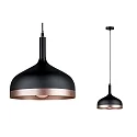 Paulmann Pendant luminaire Neordic Embla 1 flame, black /copper