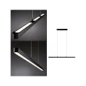 LED Pendelleuchte LENTO, Up/Down, dimmbar, schwarz, 40W 2700K
