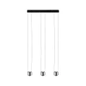 Paulmann pendant luminaire ALDAN LED up / down, 3 flames, brushed aluminium, black dimmable