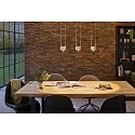 Paulmann pendant luminaire ALDAN LED up / down, 3 flames, brushed aluminium, black dimmable
