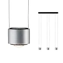 Paulmann pendant luminaire ALDAN LED up / down, 3 flames, brushed aluminium, black dimmable