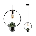Paulmann Pendelleuchte NEORDIC Urban Jungle TASJA, E27 max. 20W, Metall / Glas, Schwarz / Kupfer