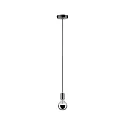 Paulmann Pendant luminaire LARUS, IP44, 230V E27 max. 20W, metal, black chrome