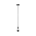 Paulmann Pendant luminaire LARUS, IP44, 230V E27 max. 20W, metal, black chrome
