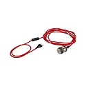 Paulmann pendant luminaire NEORDIC ELDAR with switch, with plug E27, brushed nickel, red dimmable