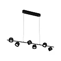 Paulmann LED Pendelleuchte PURIC PANE I 3STEP DIM, 6-flammig, 6x 4.5W 2700K 350lm 55°, dreh- und neigbar, schwarz
