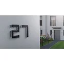 Paulmann LED Solar-Hausnummer, IP44, indirekt, 3000K, 20lm, Akku wechselbar, schwarz, Ziffer 1