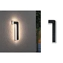 Paulmann LED Solar-Hausnummer, IP44, indirekt, 3000K, 20lm, Akku wechselbar, schwarz, Ziffer 1