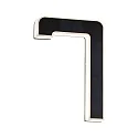 LED Solar-Hausnummer, IP44, indirekt, 3000K, 20lm, Akku wechselbar, schwarz, Ziffer 7