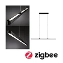 SmartHome LED Pendelleuchte LENTO ZigBee, 230V, 43W 2700-6500K (Tunable White) 3x2100lm, schwarz matt