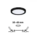 LED Einbau-Panel AREO VariFit ON-OFF, IP44/20, rund, Ø 11.8cm, schaltbar, 8W 4000K 550lm, schwarz matt