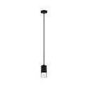 LED Bad-Pendelleuchte KAME, IP44, 11W 3000K 700lm, 3-step dimmbar, verstellbar 75-168.5cm, klar / satiniert, signalschwarz