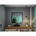 Paulmann LED Bad-Pendelleuchte KAME, IP44, 11W 3000K 700lm, 3-step dimmbar, verstellbar 75-168.5cm, klar / satiniert, signalschwarz
