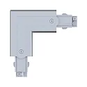 Paulmann Zubehör für ProRail3 3-Phasen-Stromschiene - L-Verbinder, Erde außen, 230V, Metall / Kunststoff, Silber