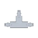 Paulmann 3-phase T-connector PRORAIL3 earth left, silver