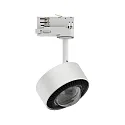Paulmann ProRail3 LED 3-Phasen-Schienenspot ALDAN, 230V, Halbkugel-Linse, dimmbar, 9W 3000K 400lm, Weiß / Schwarz
