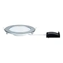 Paulmann LED Einbauleuchte QUALITY PREMIUM PANEL LED, rund, IP44, 1x12W, 2700K, 230V, 170mm, Chrom matt
