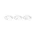 LED Einbaustrahler AUMUS, 36°, 3er Set, rund, schwenkbar, 5W, 2700-6500K, 750lm, IP20, dimmbar