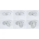LED Einbaustrahler AUMUS, 36°, 3er Set, rund, schwenkbar, 5W, 2700-6500K, 750lm, IP20, dimmbar