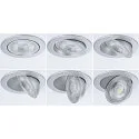 Paulmann LED Einbaustrahler AUMUS, 36°, 3er Set, rund, schwenkbar, 5W, 2700-6500K, 750lm, IP20, dimmbar, chrom matt