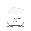 Paulmann LED Einbau-Panel VELUNA VariFit IP44, Eckig, Kunststoff satin, 12.5 x 12.5cm, 8.5W 4000K 700lm