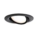 recessed luminaire NOVA PLUS COIN LED swivelling LED IP65, black matt dimmable 6W 470lm 2700K CRI 80-89