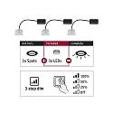Paulmann 3er-Set LED Retrofit-Modul CHOOSE COIN 3STEP DIM, Ø 50mm, 230V, 6W 2700K 470lm 100°, dimmbar, Satin