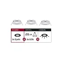 3er-Set Einbauleuchte CHOOSE, starr, IP44, 230V, max. 3x 10W Ø5.1cm, Weiß matt
