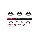 3er-Set Einbauleuchte CHOOSE, starr, IP44, 230V, max. 3x 10W Ø5.1cm, Schwarz matt