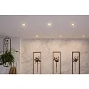 Set of 3 Recessed luminaire CHOOSE, fixed, IP44, 230V, max. 3x 10W Ø5.1cm, alu turned