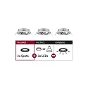 3er-Set Einbauleuchte CHOOSE, schwenkbar, IP23, 230V, max. 3x 10W Ø5.1cm, Chrom