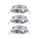 Paulmann 3er-Set Einbauleuchte CHOOSE, schwenkbar, IP23, 230V, max. 3x 10W Ø5.1cm, Chrom