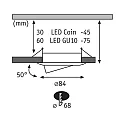 Paulmann 3er-Set Einbauleuchte CHOOSE, schwenkbar, IP23, 230V, max. 3x 10W Ø5.1cm, Alu gedreht