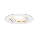 1er-Set Outdoor Einbau-Downlight NOVA, IP65, rund, inkl. GU10 LED 7W 2700K 460lm 36°, schwenkbar, weiß