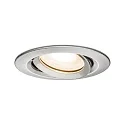 1er-Set Outdoor Einbau-Downlight NOVA, IP65, rund, inkl. GU10 LED 7W 2700K 460lm 36°, schwenkbar, Eisen