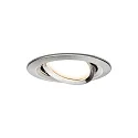Paulmann 3er Pack LED Einbauleuchte NOVA PLUS ZigBee COIN WW, rund, Ø 8.4cm, 230V, 6W 2700K 460lm, Eisen gebürstet