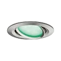 Paulmann recessed luminaire NOVA PLUS COIN LED round, swivelling, set of 3, RGBW, ZigBee controllable IP23, brushed iron dimmable 7
