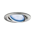 Paulmann recessed luminaire NOVA PLUS COIN LED round, swivelling, set of 3, RGBW, ZigBee controllable IP23, brushed iron dimmable 7