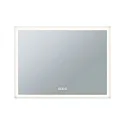 LED Leuchtspiegel MIRRA, IP44, eckig, 22W 2700/4000/6500K (WhiteSwitch), mit Touch-Dimmer + Heizfunktion, quer, 80 x 60cm