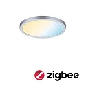 Paulmann LED Einbau-Panel AREO VariFit ZigBee TW, IP44/20, rund, Ø17.5cm, 15W 3000-6500K (Tunable White) 1200lm, dimmbar, chrom matt