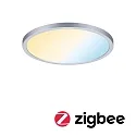 LED Einbau-Panel AREO VariFit ZigBee TW, IP44/20, rund, Ø23cm, 18W 3000-6500K (Tunable White) 1400lm, dimmbar, chrom matt
