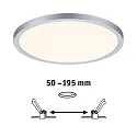 LED Einbau-Panel AREO VariFit ZigBee TW, IP44/20, rund, Ø23cm, 18W 3000-6500K (Tunable White) 1400lm, dimmbar, chrom matt