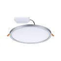 Paulmann LED Recessed Panel AERO VariFit DIM, round, IP44, Ø 23cm, 18W 3000K, 3-step dimmable, chrome matt