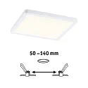 Paulmann LED Einbau-Panel AREO VariFit 3-STEP-DIM, IP44/20, eckig, 17.5cm, dimmbar mit Lichtschalter, 15W 3000K 1200lm, weiß matt