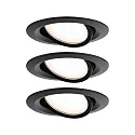 recessed luminaire NOVA PLUS COIN swivelling, set of 3 IP23, dimmable 6W 470lm 2700K CRI >80